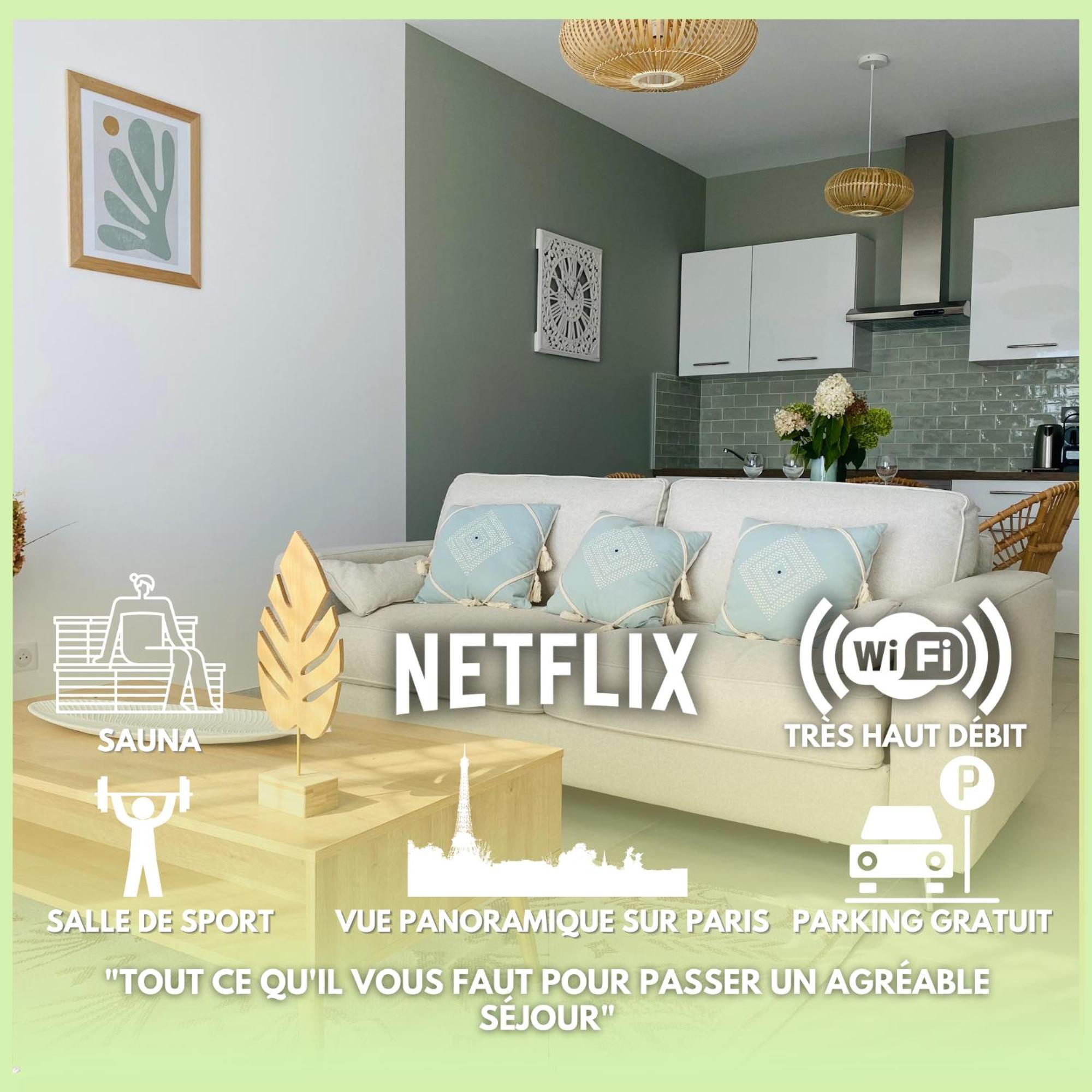 La Villa Perchee Calme, Sauna, Parking Prive Saint-Prix  Ngoại thất bức ảnh